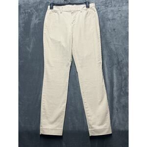 Gap Skinny Ankle Khaki Nomad Pants Woman Sz 2 Stretch Flat Front Uniform Preppy